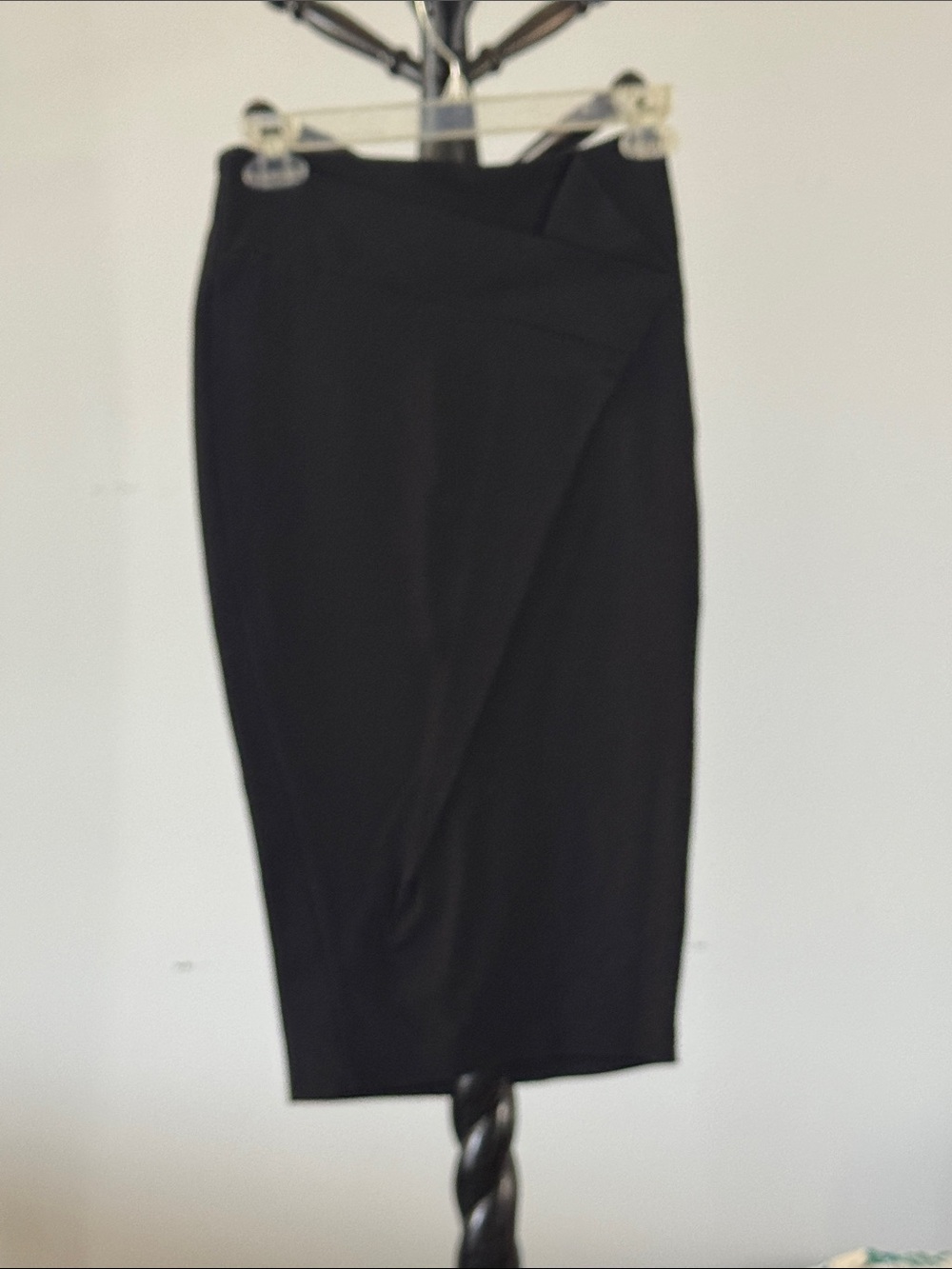 ASOS Black Pencil Skirt with Subtle Wrap Detail